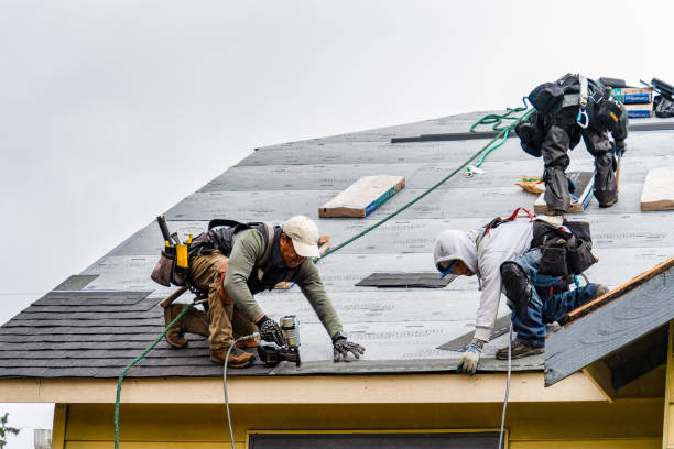 Professional Gutter Installation technician working in Sutherland Springs, TX